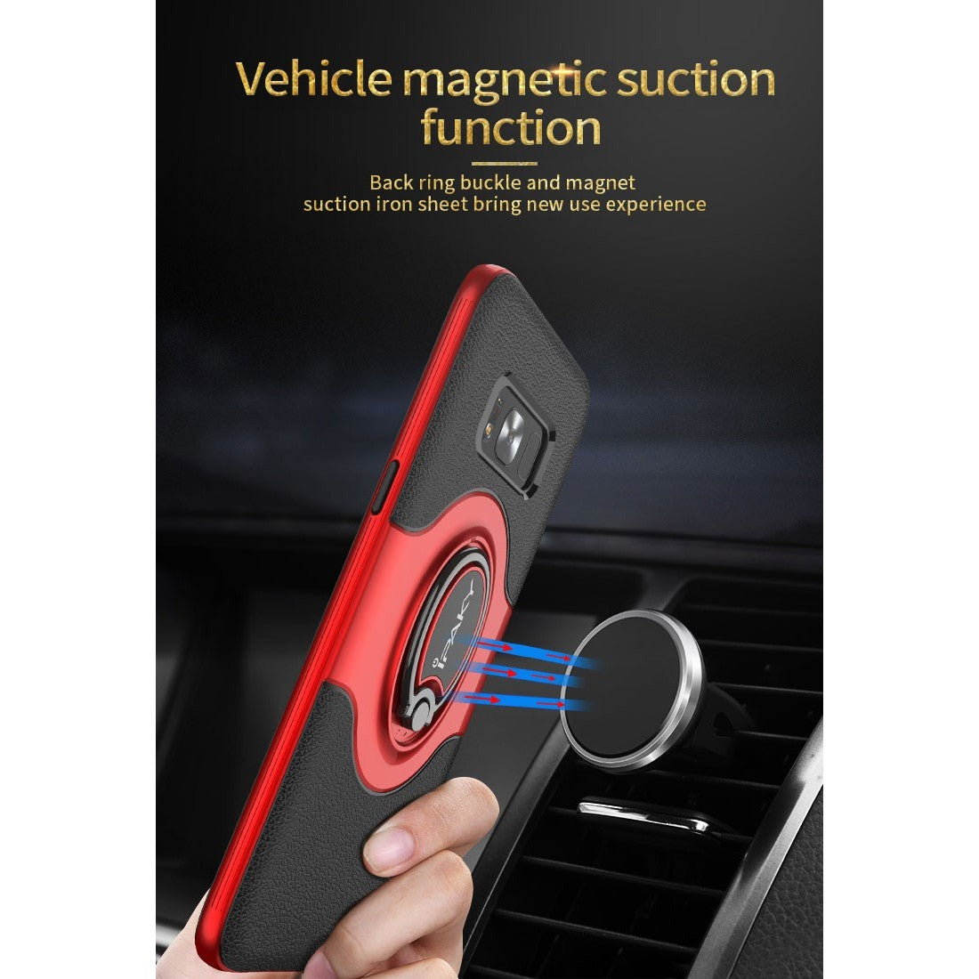 Husa de protectie pentru Samsung Galaxy J5 2017 Ipaky Ring Negru-2