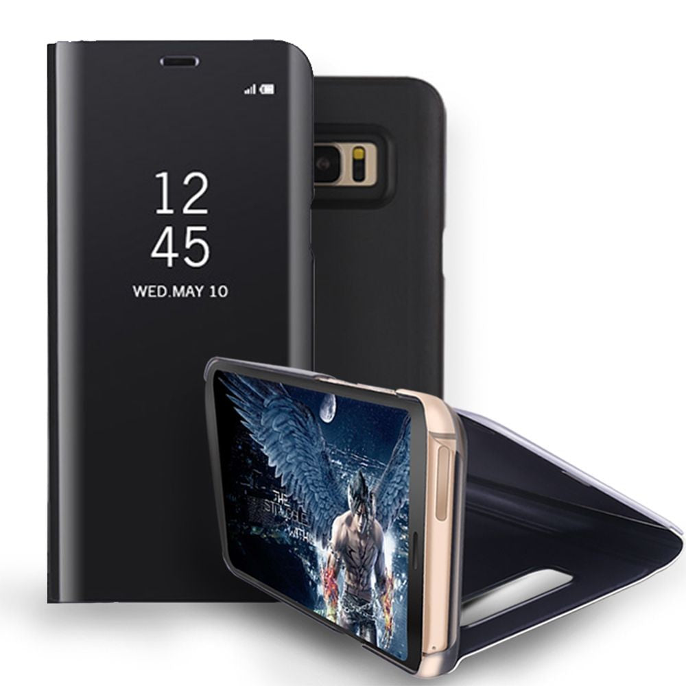 Husa de protectie pentru Samsung Galaxy S7 Edge Flip Cover Oglinda Negru-2