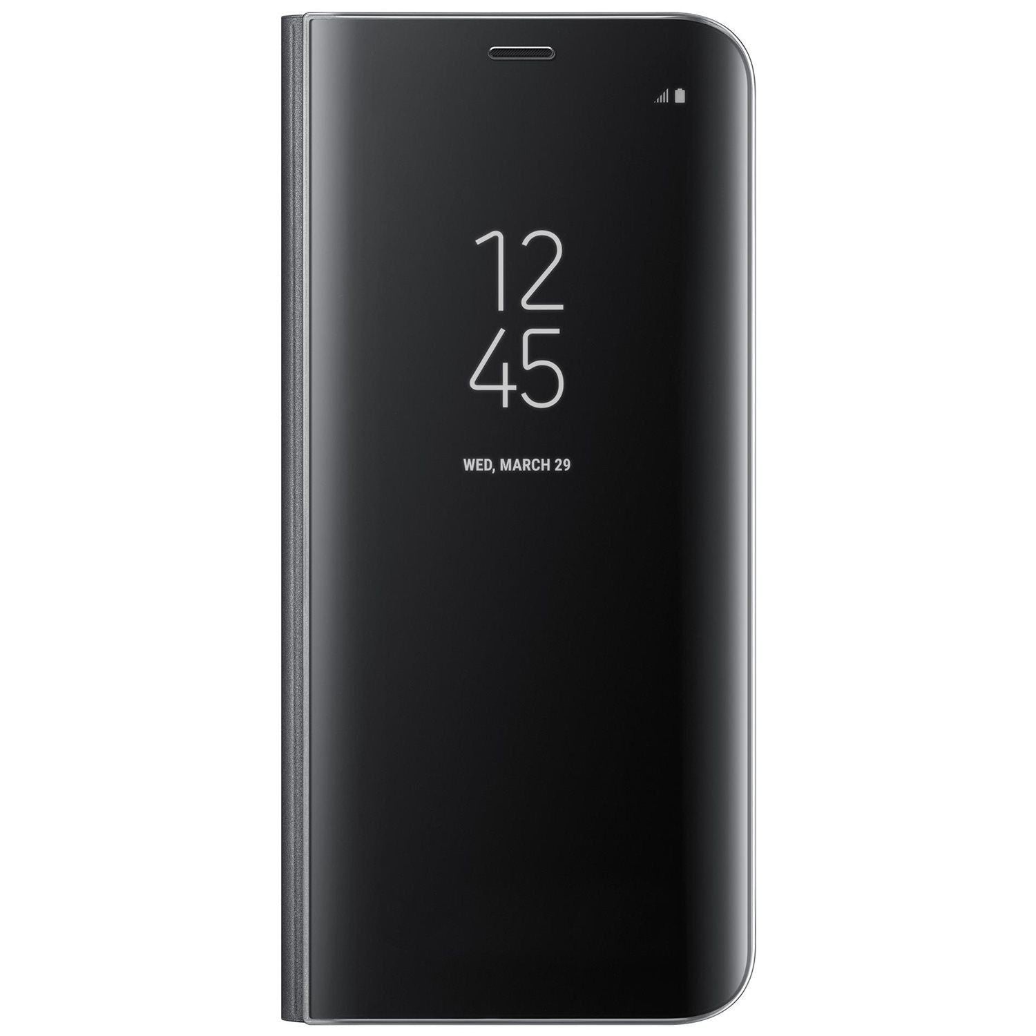 Husa de protectie pentru Samsung Galaxy S7 Edge Flip Cover Oglinda Negru-3