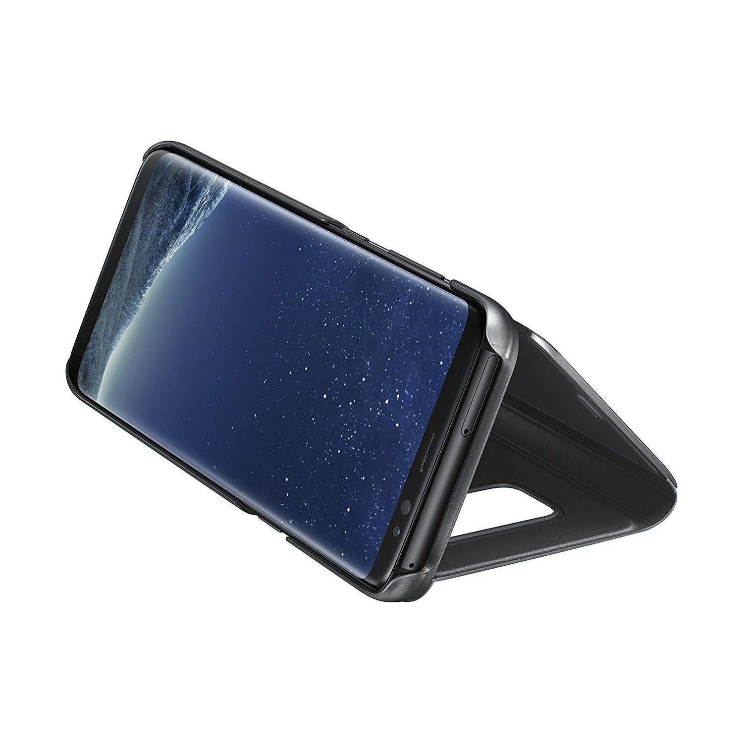 Husa de protectie pentru Samsung Galaxy S8 Plus Flip Cover Oglinda Negru-3