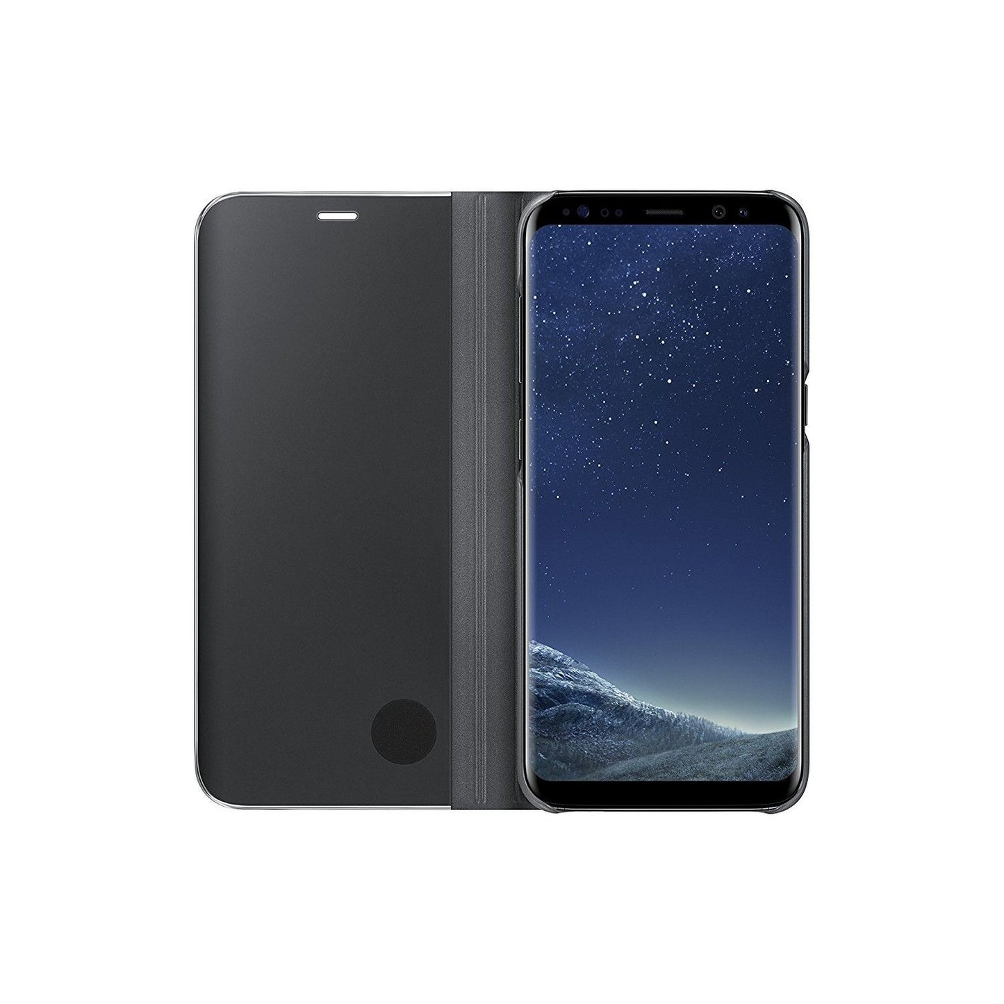 Husa de protectie pentru Samsung Galaxy S8 Plus Flip Cover Oglinda Negru-4