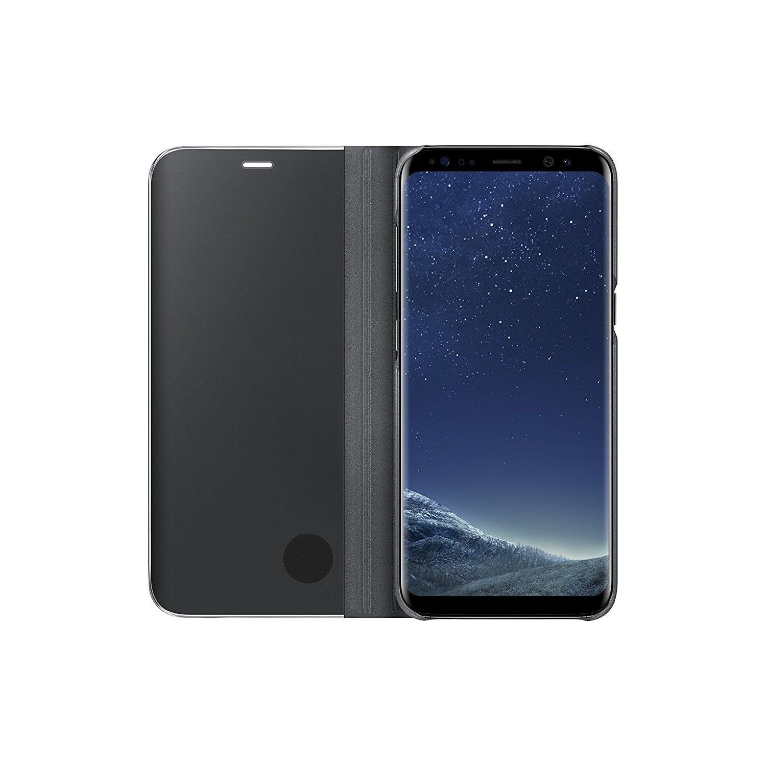 Husa de protectie pentru Samsung Galaxy S8 Plus Flip Cover Oglinda Negru-4