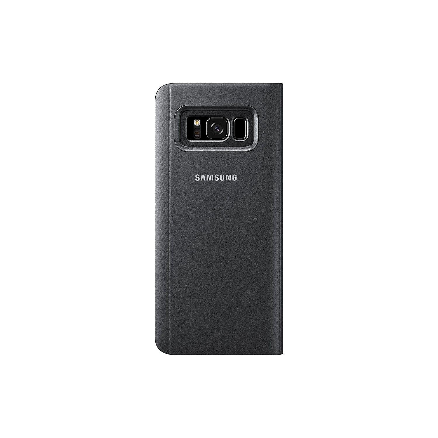 Husa de protectie pentru Samsung Galaxy S8 Plus Flip Cover Oglinda Negru-5