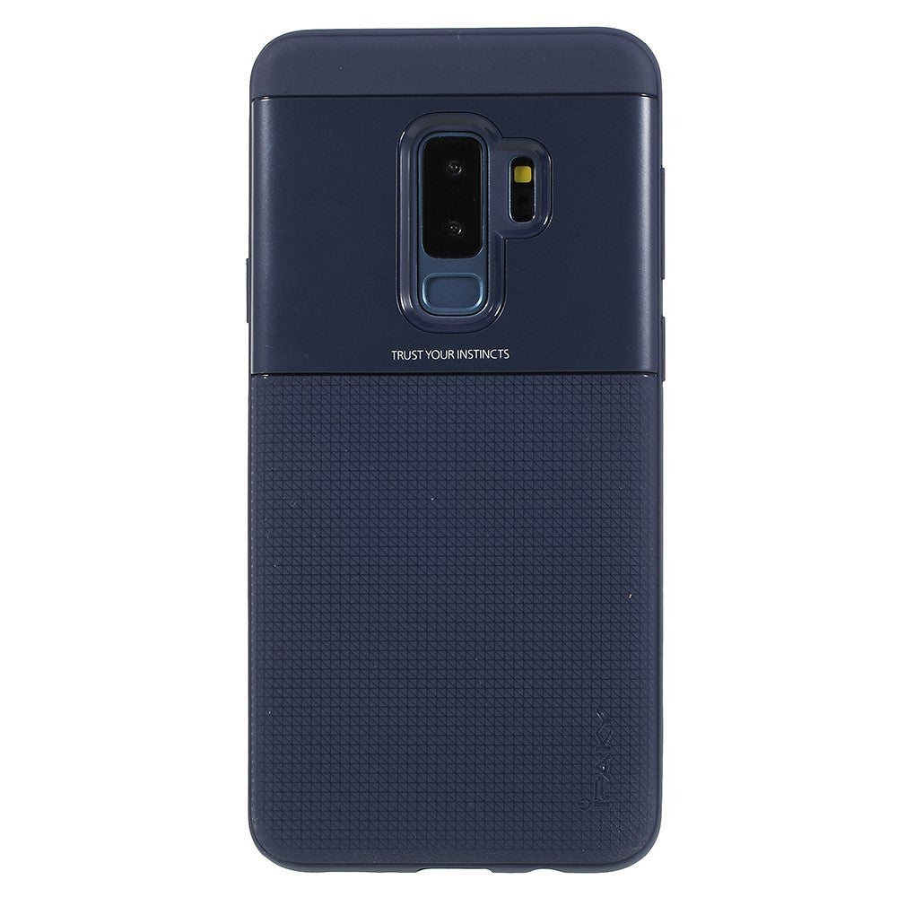 Husa de protectie pentru Samsung Galaxy S9 Plus Ipaky Elegant Grid Design TPU Hybrid Albastru-3