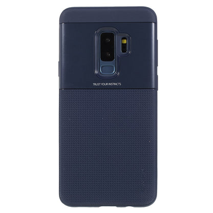 Husa de protectie pentru Samsung Galaxy S9 Plus Ipaky Elegant Grid Design TPU Hybrid Albastru-3