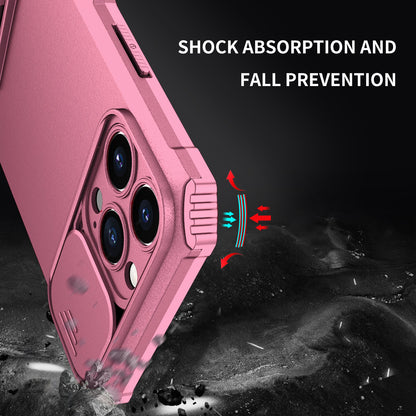Husa Defender cu Stand pentru iPhone 13 Pro Max, Roz, Suport reglabil, Antisoc, Protectie glisanta pentru camera, Flippy-4