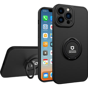 Husa Eagle Eye cu Stand pentru Motorola G22, Negru, Suport Auto Magnetic, Protectie Antisoc, Flippy-0