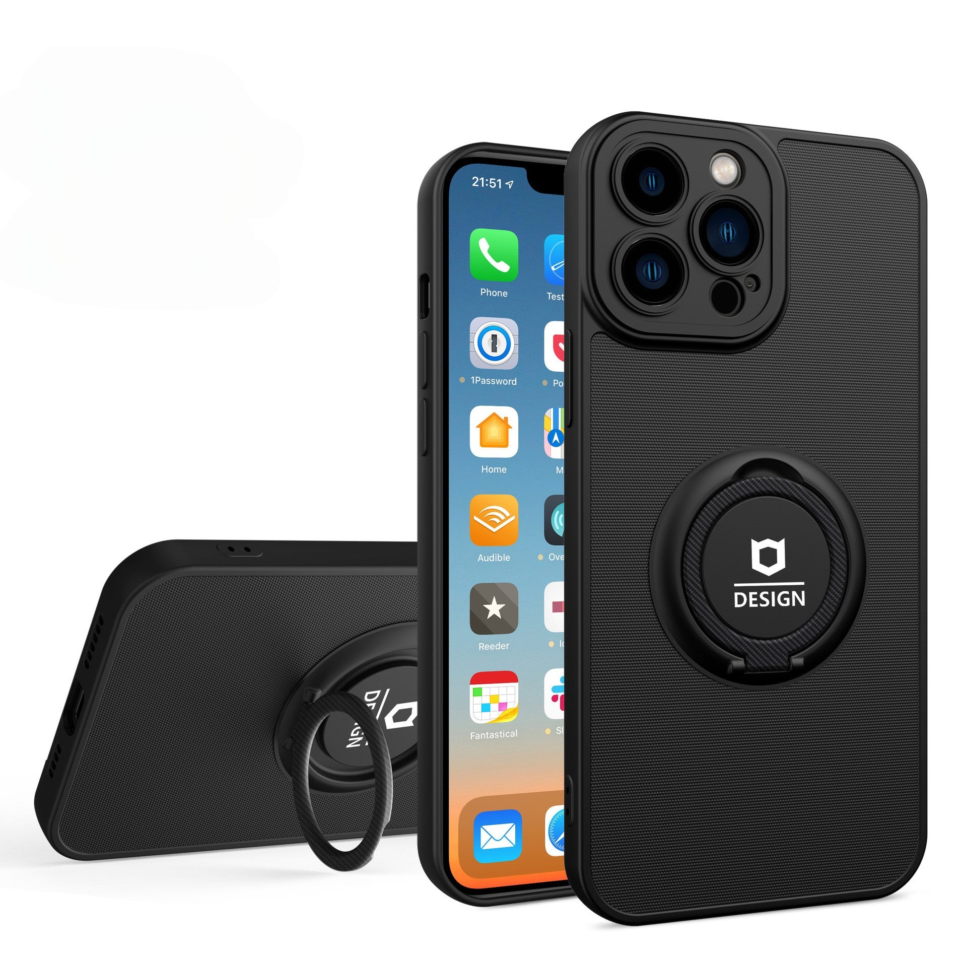 Husa Eagle Eye cu Stand pentru Samsung A52 5G, Negru, Suport Auto Magnetic, Protectie Antisoc, Flippy-0