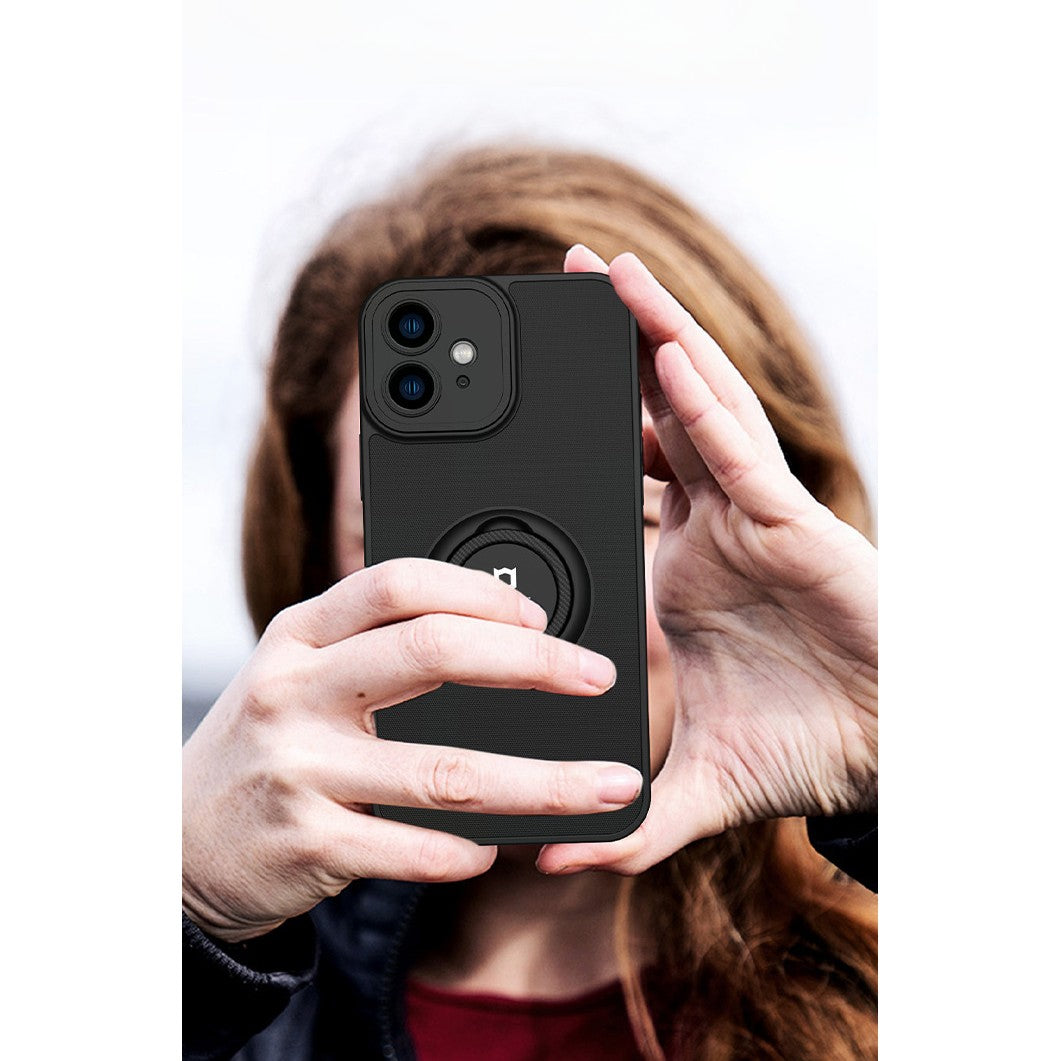 Husa Eagle Eye cu Stand pentru Motorola G22, Negru, Suport Auto Magnetic, Protectie Antisoc, Flippy-3