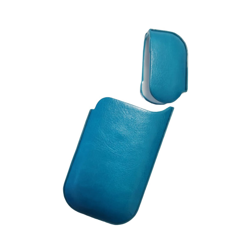 Husa Flippy pentru IQOS 2.4 Plus, Capac de Protectie, Anti Soc si Zgarieturi, din Piele Ecologica, 43 g, 12 x 6 x 2.5 cm, Turcoaz-0