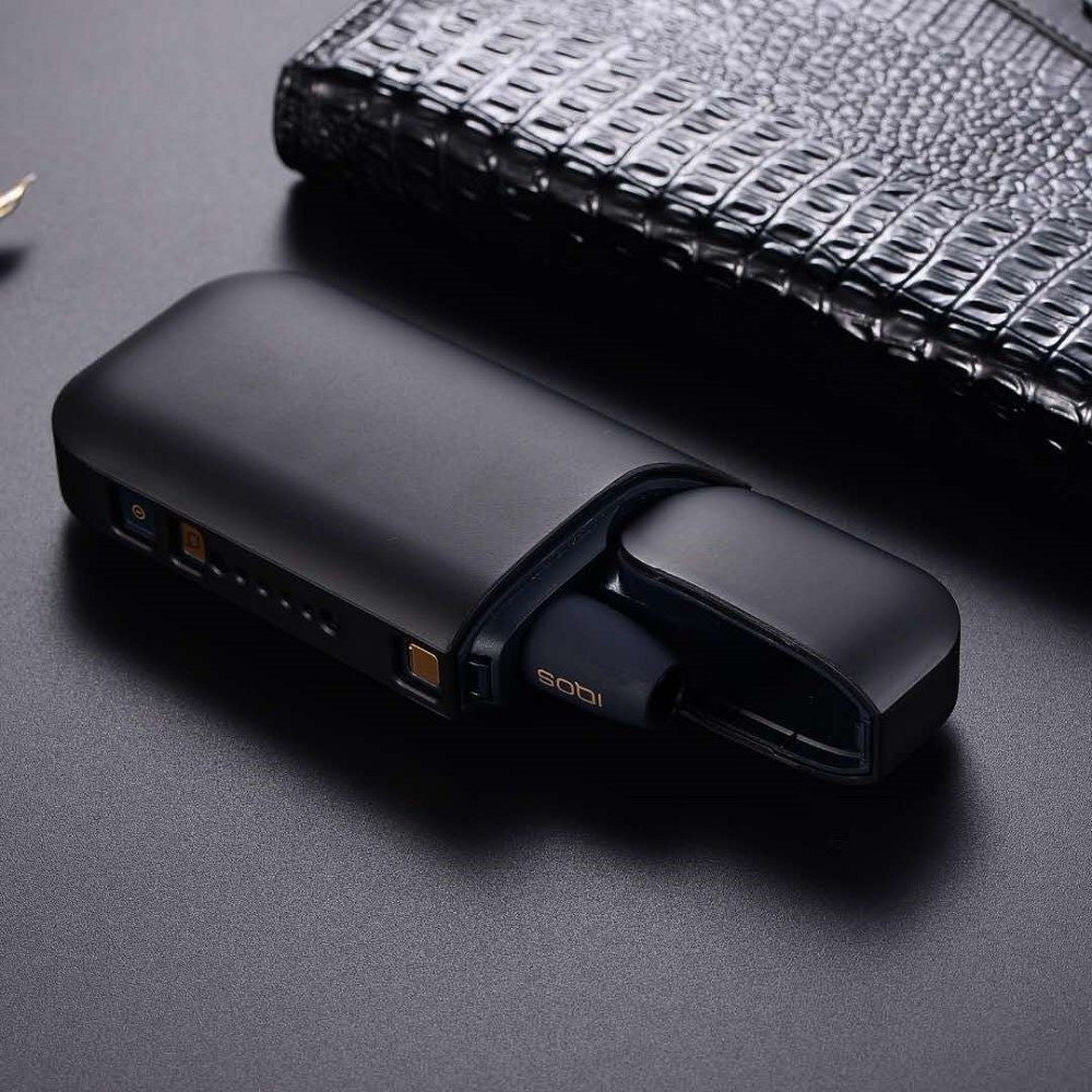 Husa Flippy pentru IQOS 2.4 Plus, Capac de Protectie, Anti Soc si Zgarieturi, Full Body, din Plastic cu Agatatoare, 11.5 x 5 x 2.3 cm, Negru-1