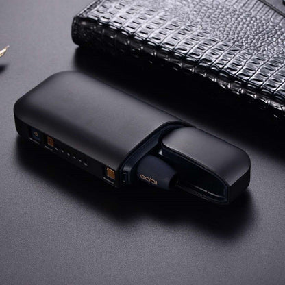 Husa Flippy pentru IQOS 2.4 Plus, Capac de Protectie, Anti Soc si Zgarieturi, Full Body, din Plastic cu Agatatoare, 11.5 x 5 x 2.3 cm, Negru-1