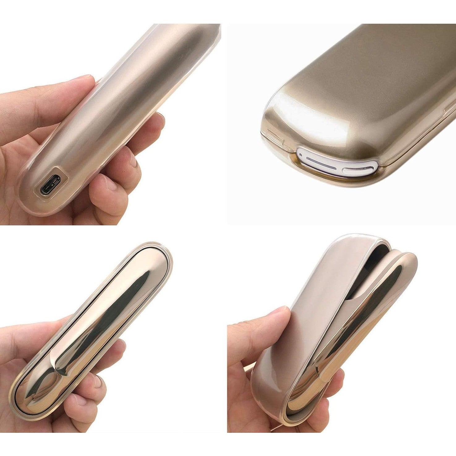 Husa Flippy pentru IQOS 3.0 DUO, de Protectie, Anti Soc si Zgarieturi, din Plastic, 12 x 4.5 cm, Negru Transparent-1