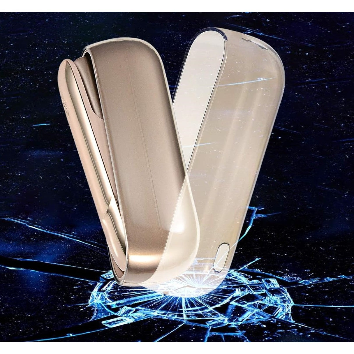 Husa Flippy pentru IQOS 3.0 DUO, de Protectie, Anti Soc si Zgarieturi, din Plastic, 12 x 4.5 cm, Negru Transparent-2