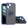 Husa Anti Fall Metal Bracket pentru Apple iPhone 14 Pro Max, Rezistenta la socuri, Margini colorate, Cu inel de prindere magnetic, Flippy, Albastru-0