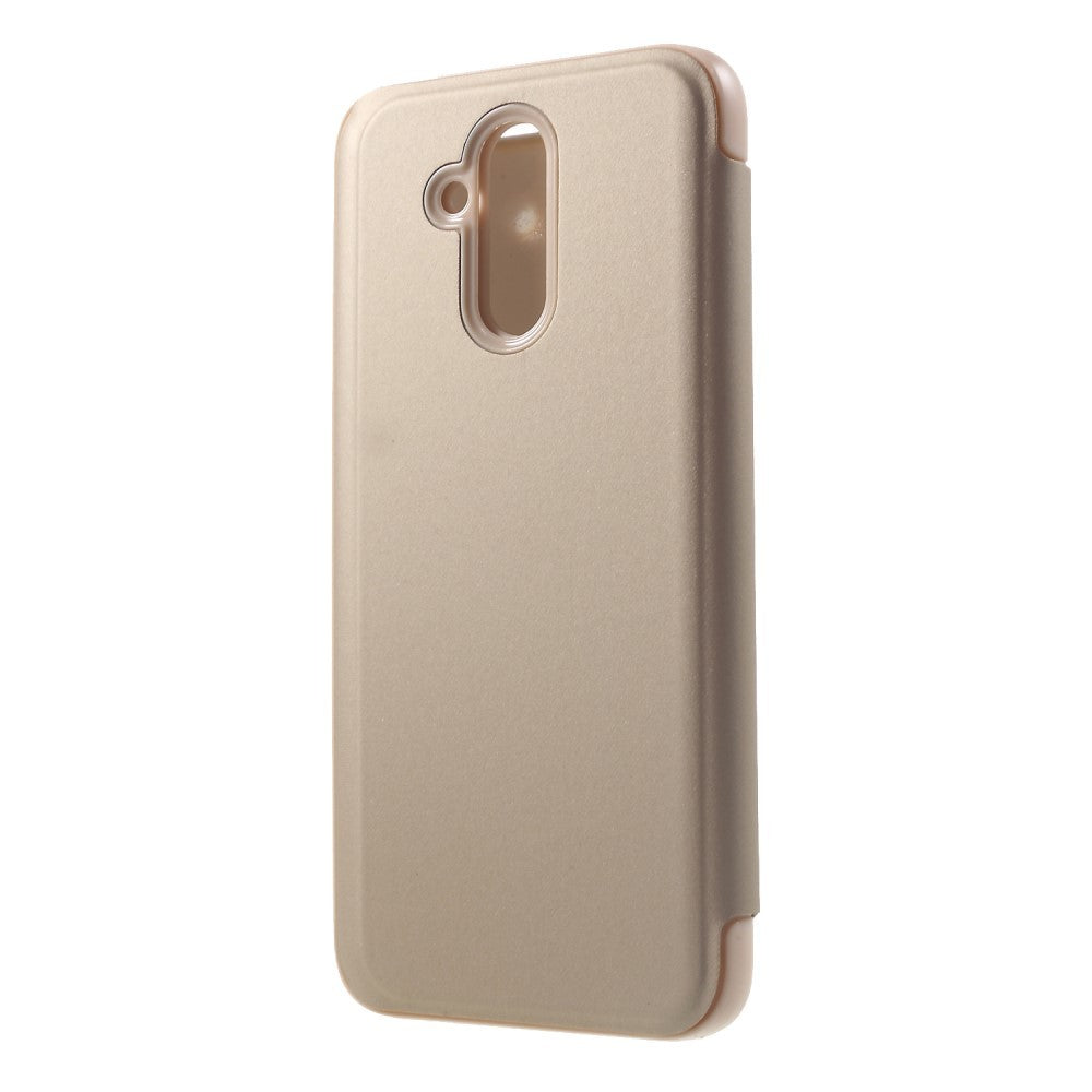 Husa Huawei Mate 20 Lite Flip Cover Oglinda Auriu-6