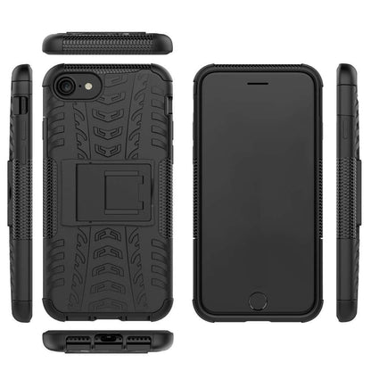 Husa protectie Flippy pentru Huawei P40 Lite E Defender Model 3 cu Suport, Negru-1