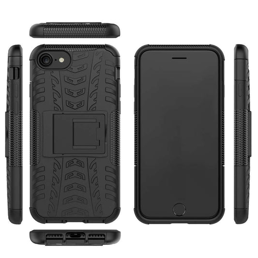 Husa protectie Flippy pentru Huawei P40 Lite E Defender Model 3 cu Suport, Negru-1