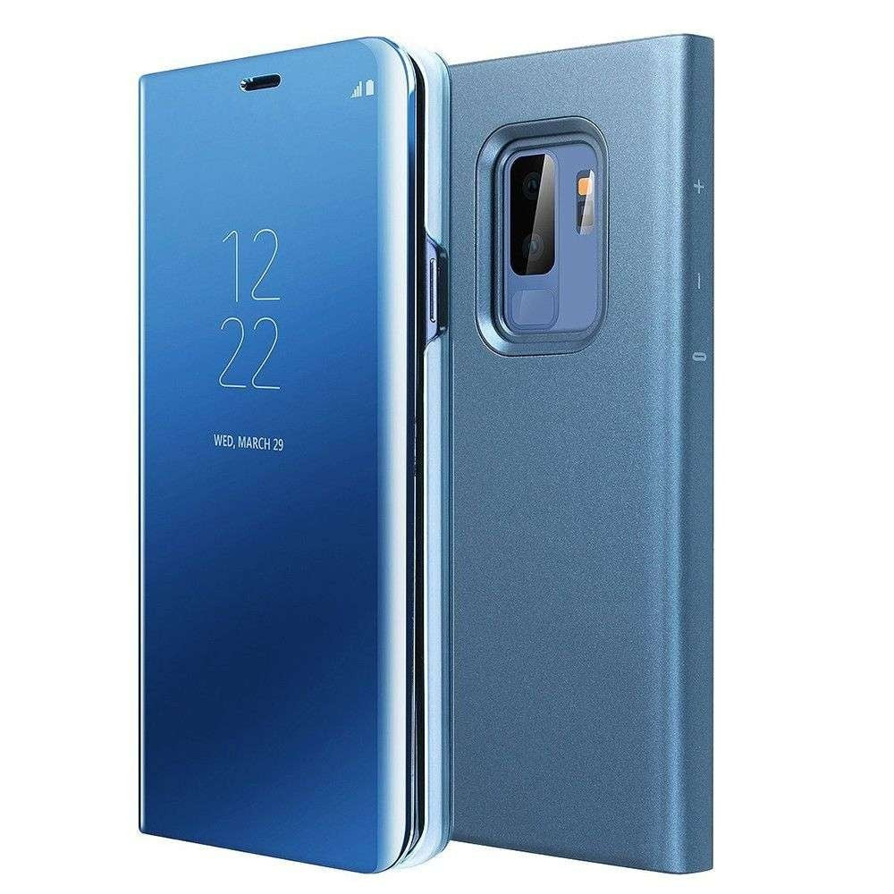 Husa Huawei Y5P 2020 Flip Cover Oglinda Albastru-5