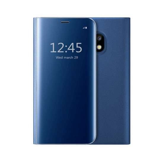 Husa Huawei Y5P 2020 Flip Cover Oglinda Albastru-0