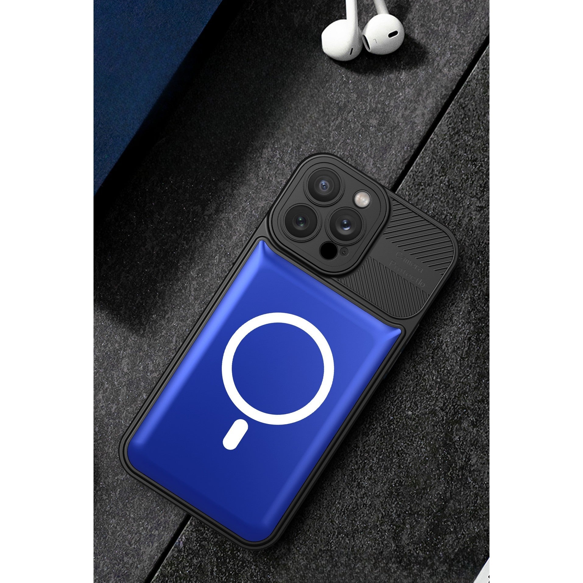 Husa Husa Urban Armor pentru Samsung A23 5G Albastru, Suport Auto Magnetic, Protectie Antisoc, Flippy-2