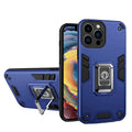 Husa Iron Warriors pentru iPhone 14 Pro Max, Flippy,  Hybrid Ring Holder Kickstand, Albastru inchis-0