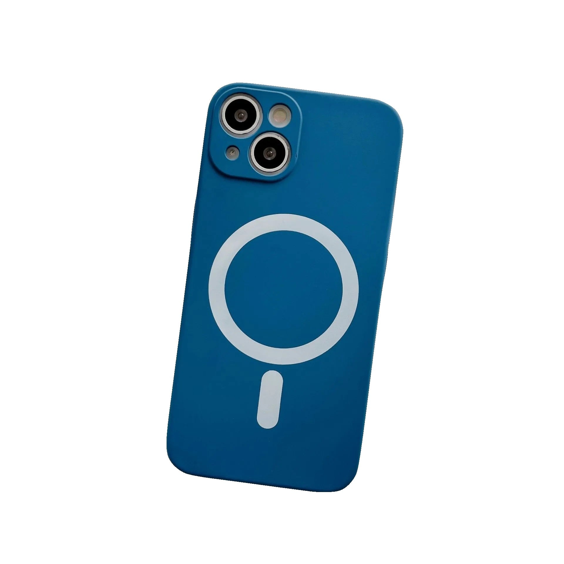 Husa MagSafe pentru Apple iPhone 14 Pro, Silicon, Protectie pentru camera, Magnetica, Incarcare Wireless,  Flippy, Albastru-1