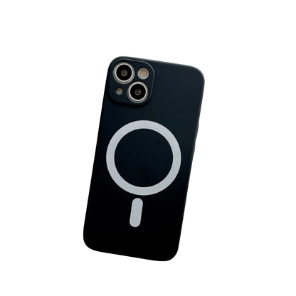 Husa MagSafe pentru Apple iPhone 11, Silicon, Protectie pentru camera, Magnetica, Incarcare Wireless,  Flippy, Negru-2