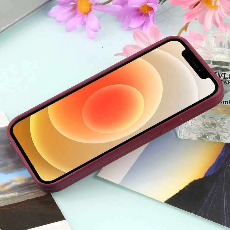 Husa MagSafe liquid large hole magnetic shell pentru Apple iPhone 13, Full Cover, Liquid Silicone, Magnetica, Incarcare Wireless, Flippy, Mov-3