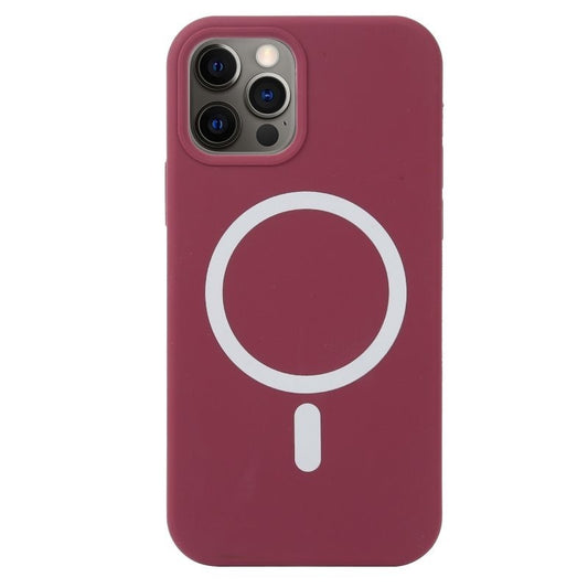 Husa MagSafe liquid large hole magnetic shell pentru Apple iPhone 14 Pro Max, Full Cover, Liquid Silicone, Magnetica, Incarcare Wireless, Flippy, Mov-0