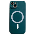 Husa MagSafe pentru Apple iPhone 12, Silicon, Protectie pentru camera, Magnetica, Incarcare Wireless,  Flippy, Verde-0