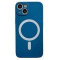 Husa MagSafe pentru Apple iPhone 13 Pro, Silicon, Protectie pentru camera, Magnetica, Incarcare Wireless,  Flippy, Albastru-0