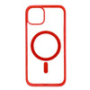 Husa MagSafe pentru Apple iPhone 14, Full Cover, Frosted Acrylic Color Big Hole, Magnetica, Incarcare Wireless, Flippy, Rosu-0