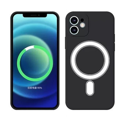 Husa MagSafe pentru Apple iPhone 14 Pro Max, Silicon, Protectie pentru camera, Magnetica, Incarcare Wireless,  Flippy, Negru-3