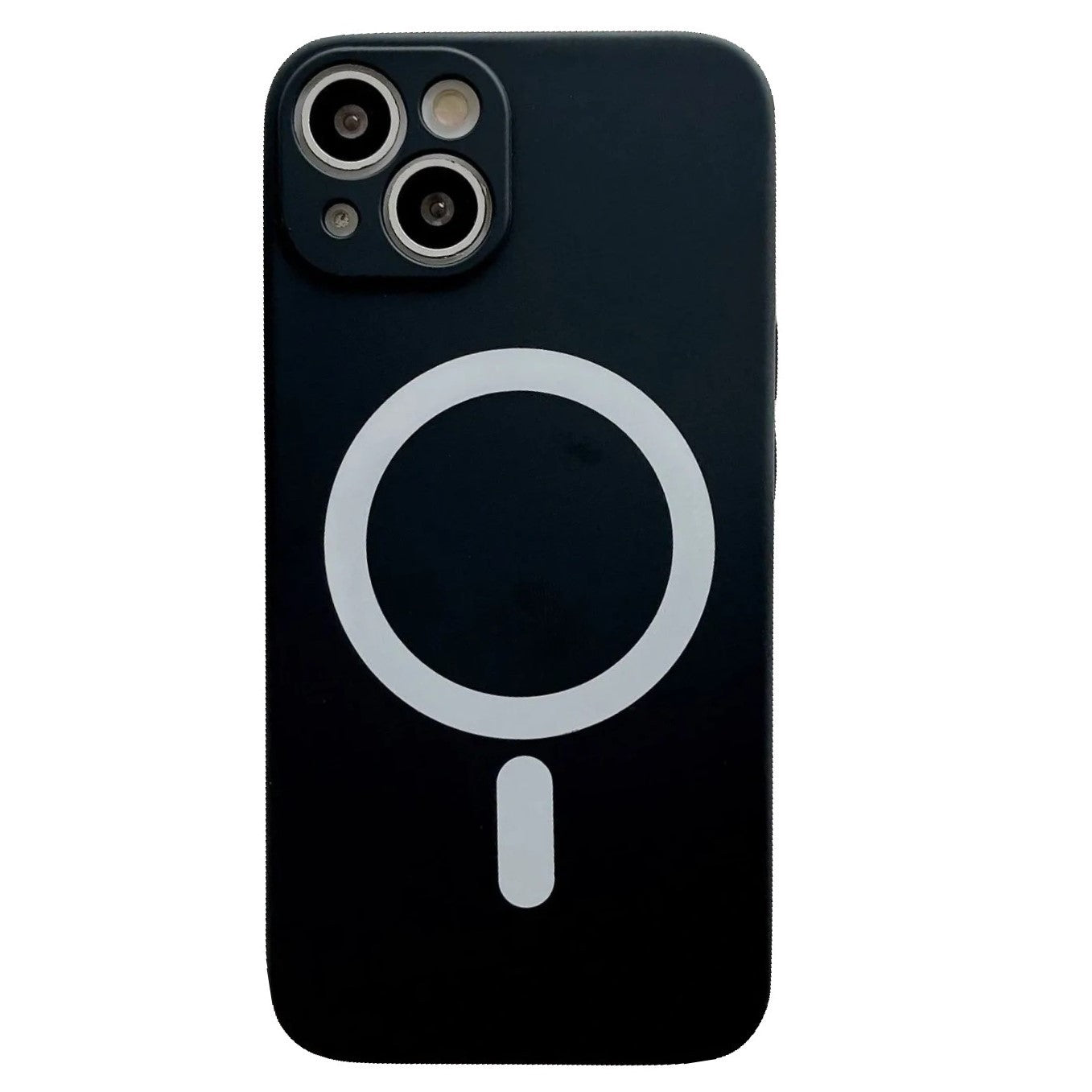 Husa MagSafe pentru Apple iPhone 14, Silicon, Protectie pentru camera, Magnetica, Incarcare Wireless,  Flippy, Negru-0