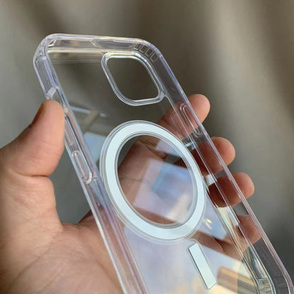 Husa MagSafe Silicone Acryl pentru iPhone 14 Pro, Flippy, ambalaj Blister Transparenta-2
