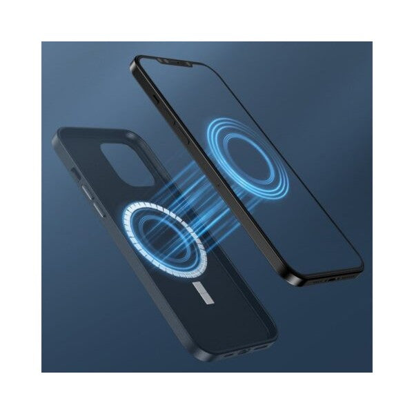 Husa protectie Flippy pentru iPhone 14 Pro Mag Safe, 2 in 1 incarcare si magnet, Soft silicone, Negru-3
