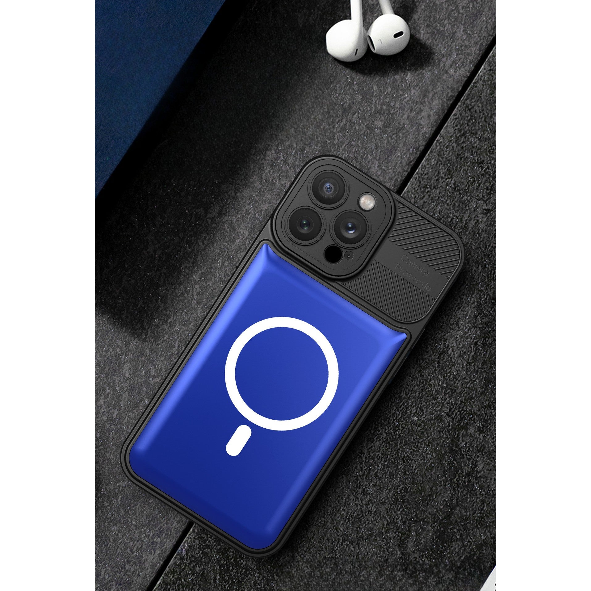 Husa pentru Apple iPhone 14 Pro Max MagSafe, Urban Armor, Flippy, Albastru, suport magnetic-2