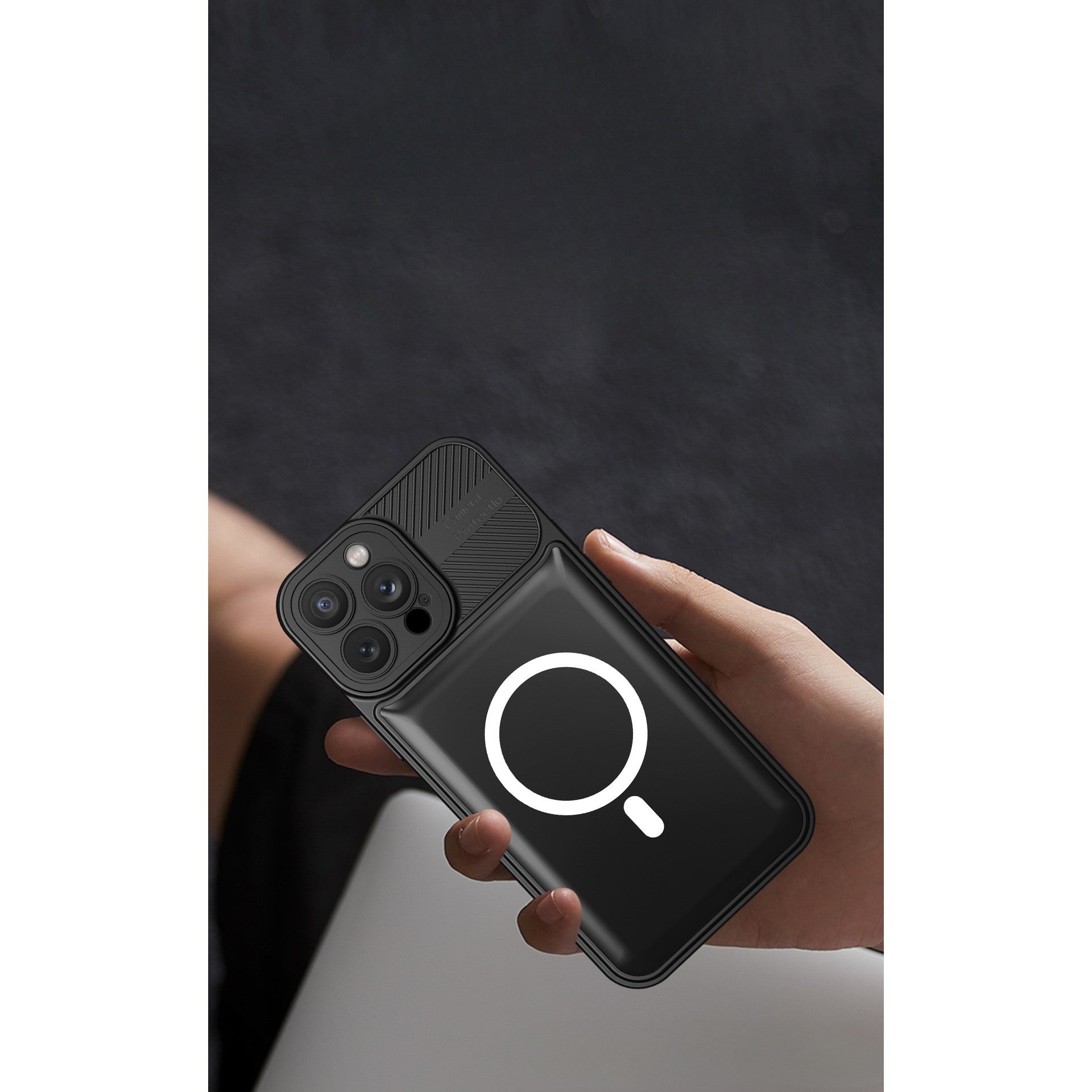Husa pentru Apple iPhone 13 Pro MagSafe, Urban Armor, Flippy, Negru, suport magnetic-1
