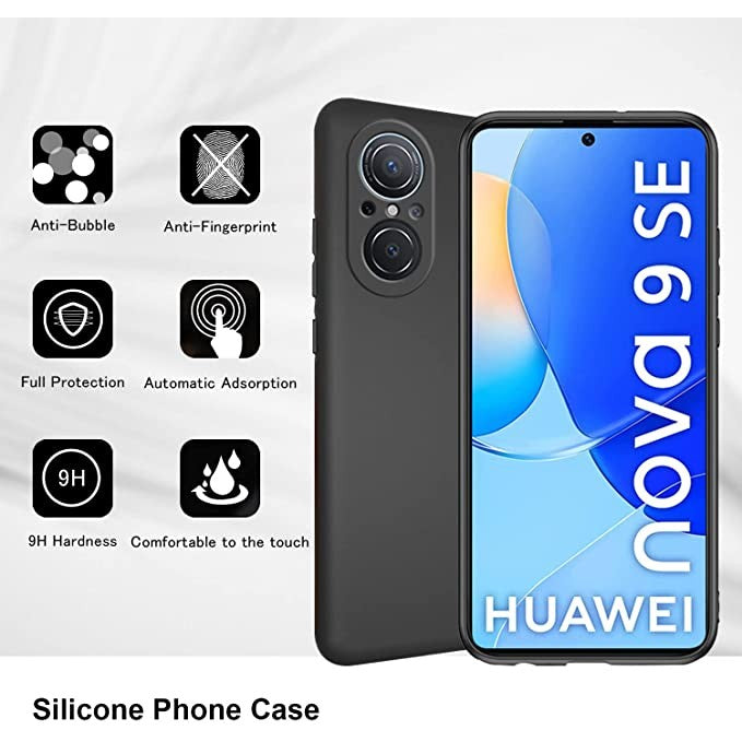 Husa Matte TPU pentru Huawei NOVA 9 SE, Flippy, Silicon Slim, Protectie Antisoc, Negru-4