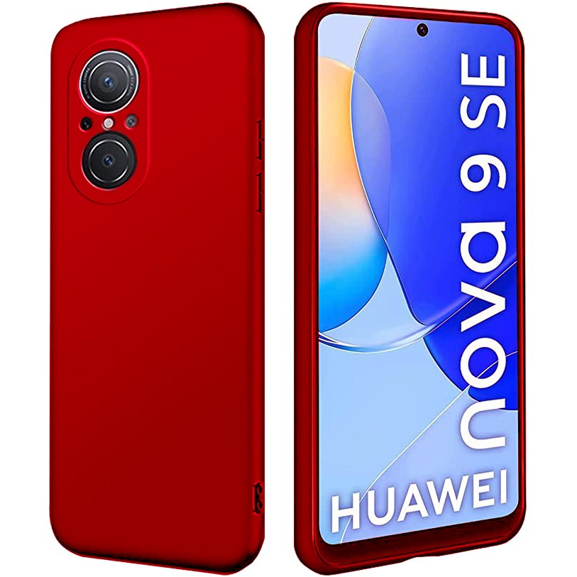 Husa Matte TPU pentru Huawei NOVA 9 SE, Flippy, Silicon Slim, Protectie Antisoc, Rosu-0