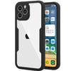 Husa Max Defence pentru iPhone 11, Bumper Negru, Fata Dubla Transparenta, Protectie Antisoc Full 360 ( fata, spate, margini ), Flippy-0