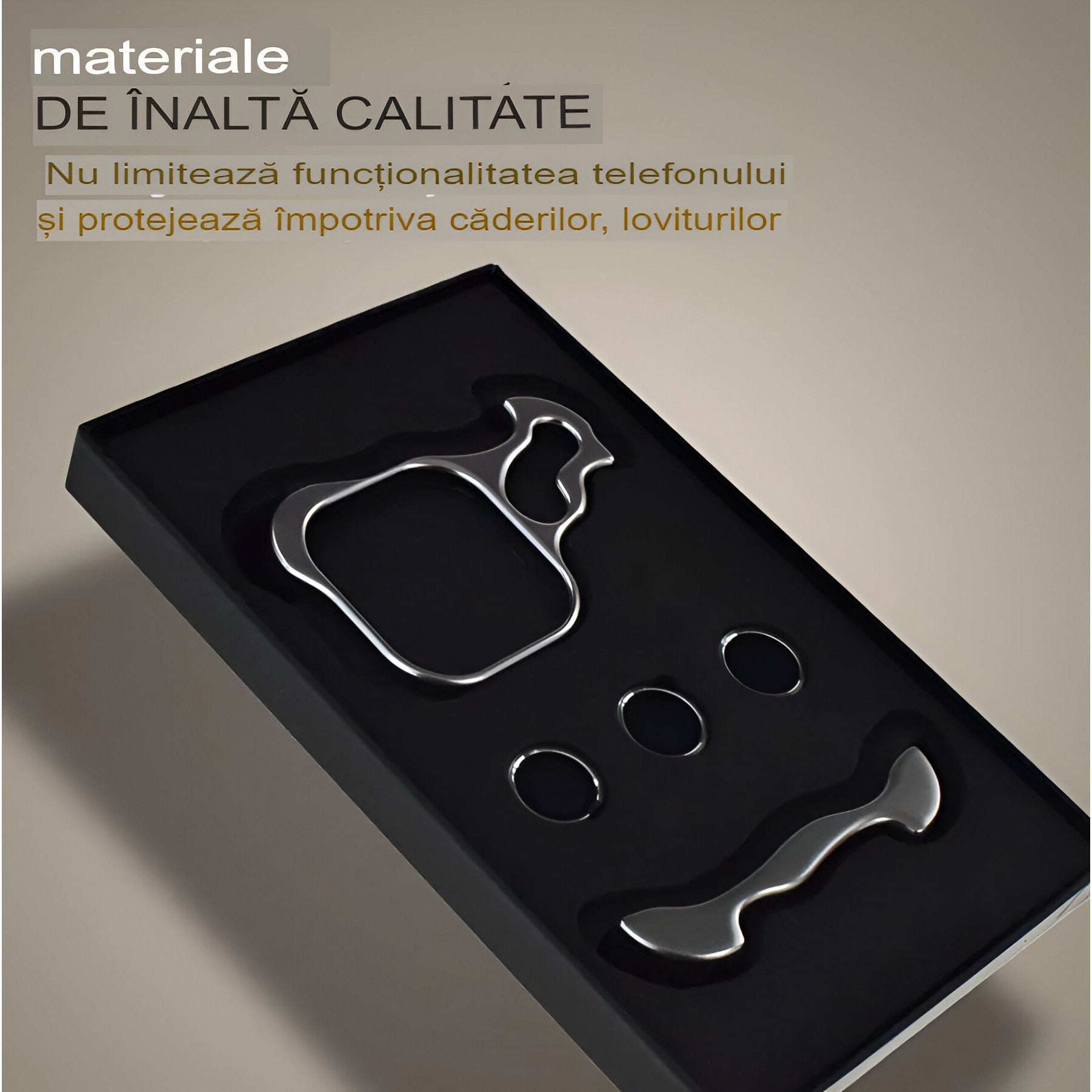 Husa Metalica Compatibila cu iPhone 15 Pro Max, Protectie pentru Colturile Telefonului si Camera, Lentile pentru Obiective, Aliaj, Antisoc, Antizgariere, Argintiu-6