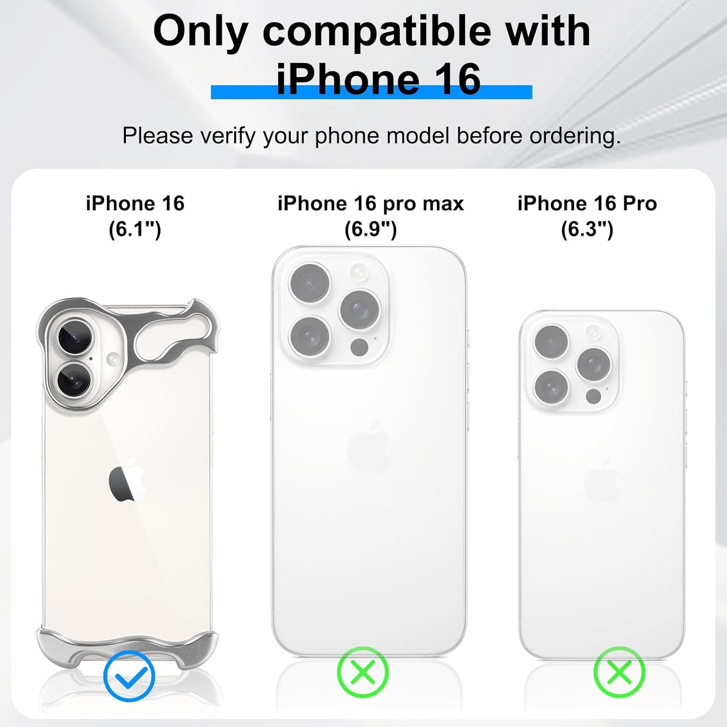 Husa Metalica Compatibila cu iPhone 16, Flippy, Protectie pentru Colturile Telefonului si Camera, Aliaj, Antisoc, Antizgariere, Argintiu-1