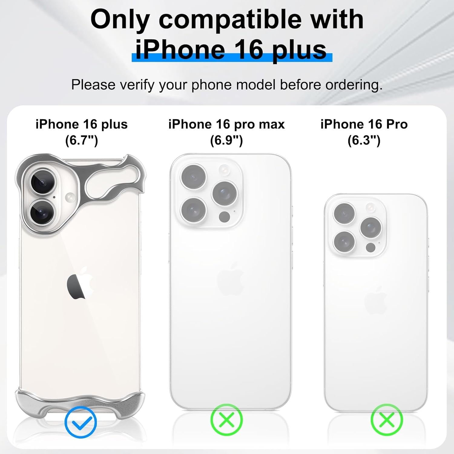 Husa Metalica Compatibila cu iPhone 16 Plus, Flippy, Protectie pentru Colturile Telefonului si Camera, Aliaj, Antisoc, Antizgariere, Argintiu-5