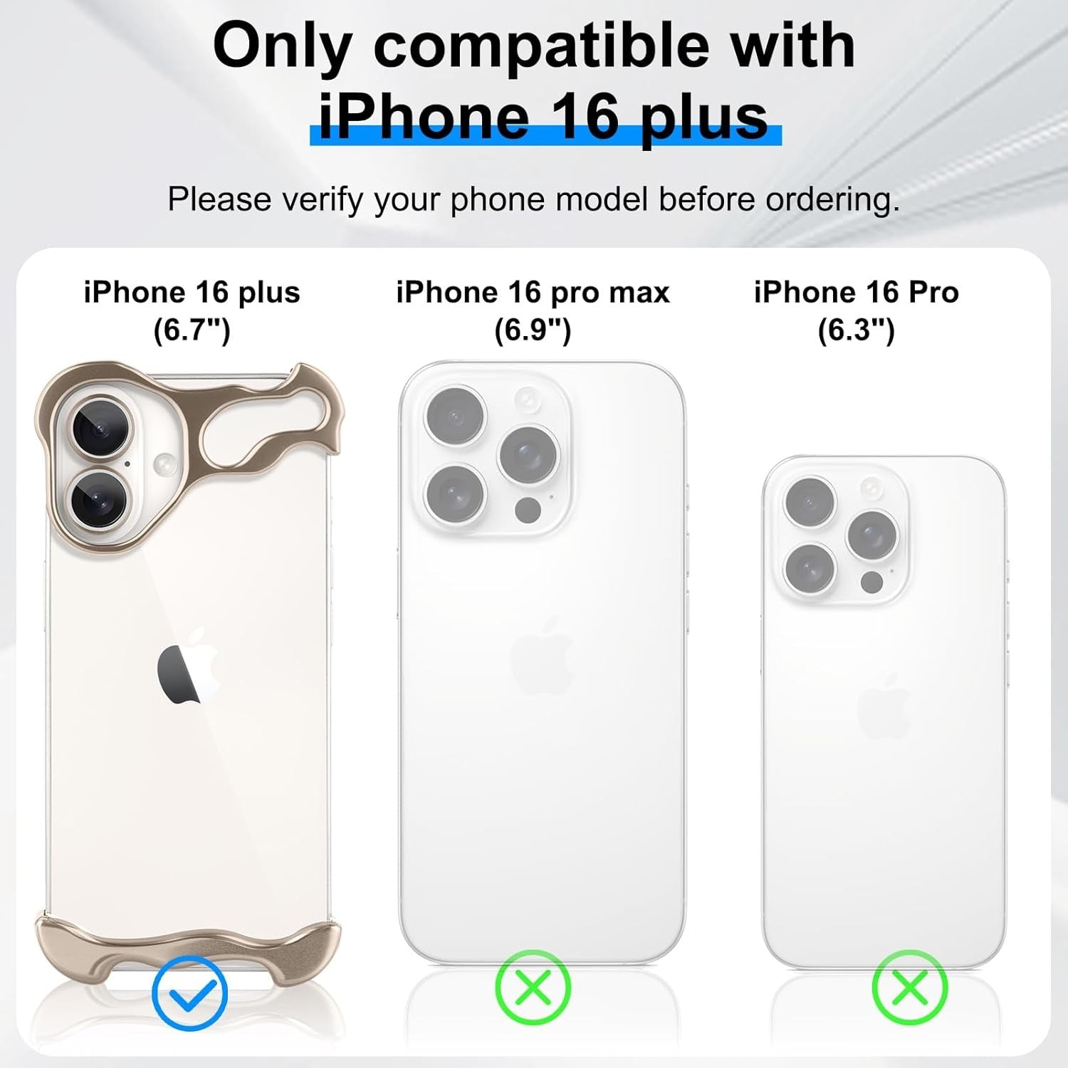 Husa Metalica Compatibila cu iPhone 16 Plus, Flippy, Protectie pentru Colturile Telefonului si Camera, Aliaj, Antisoc, Antizgariere, Auriu-1