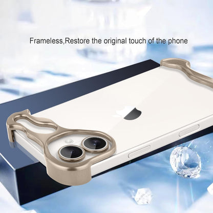 Husa Metalica Compatibila cu iPhone 16 Plus, Flippy, Protectie pentru Colturile Telefonului si Camera, Aliaj, Antisoc, Antizgariere, Auriu-3