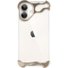 Husa Metalica Compatibila cu iPhone 16 Plus, Flippy, Protectie pentru Colturile Telefonului si Camera, Aliaj, Antisoc, Antizgariere, Auriu-0