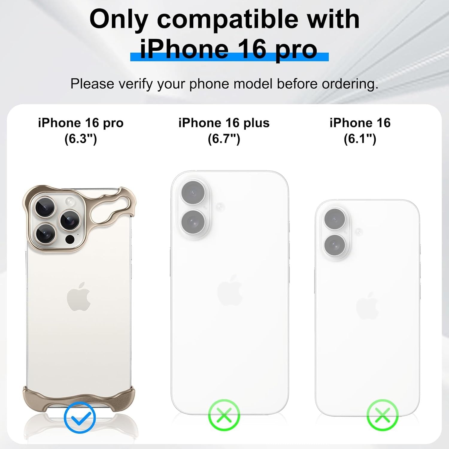 Husa Metalica Compatibila cu iPhone 16 Pro, Flippy, Protectie pentru Colturile Telefonului si Camera, Aliaj, Antisoc, Antizgariere, Auriu-5