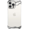 Husa Metalica Compatibila cu iPhone 16 Pro, Flippy, Protectie pentru Colturile Telefonului si Camera, Aliaj, Antisoc, Antizgariere, Argintiu-0